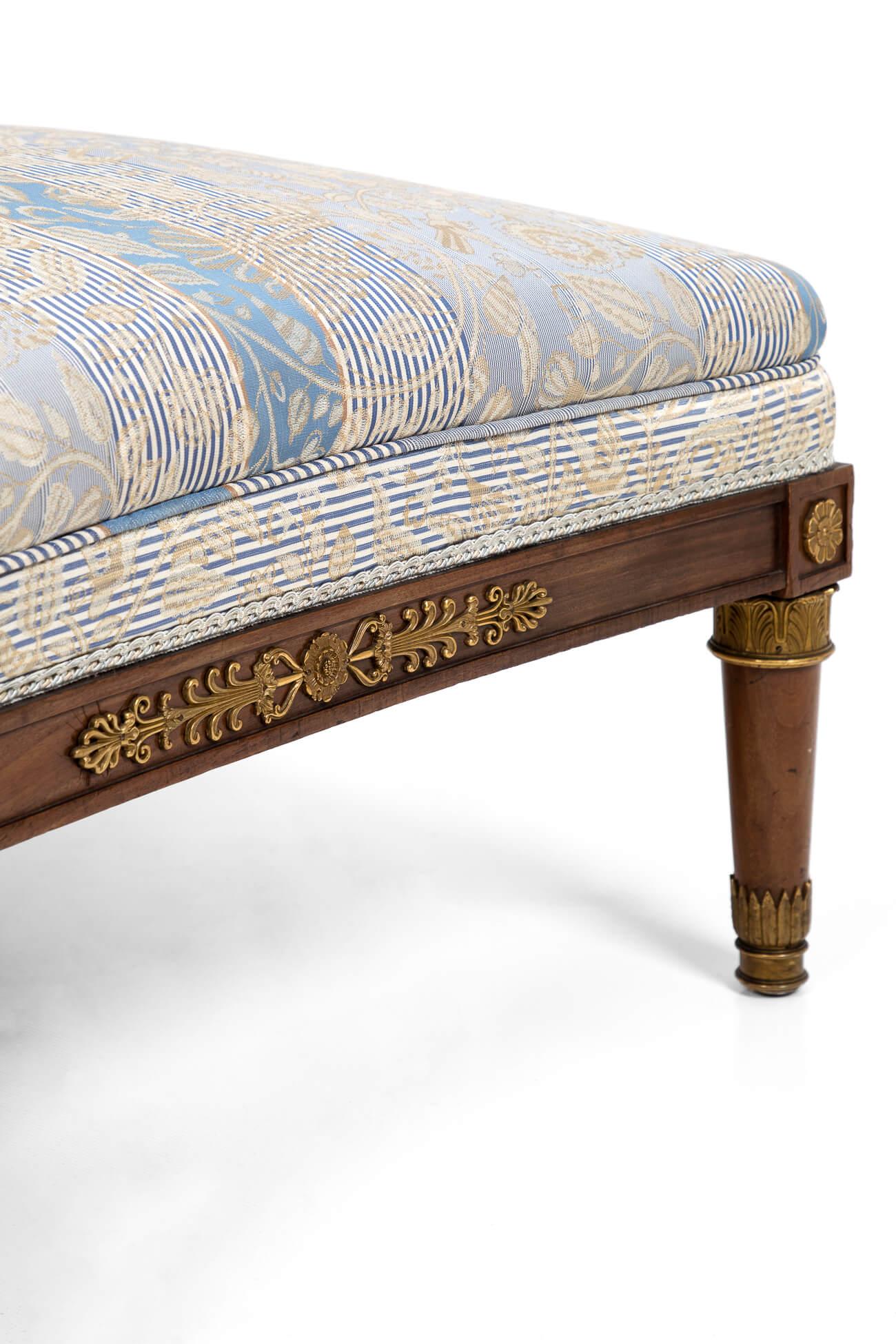 19th Century French Mahogany Footstool, circa 1850 In Good Condition For Sale In Faversham, GB
