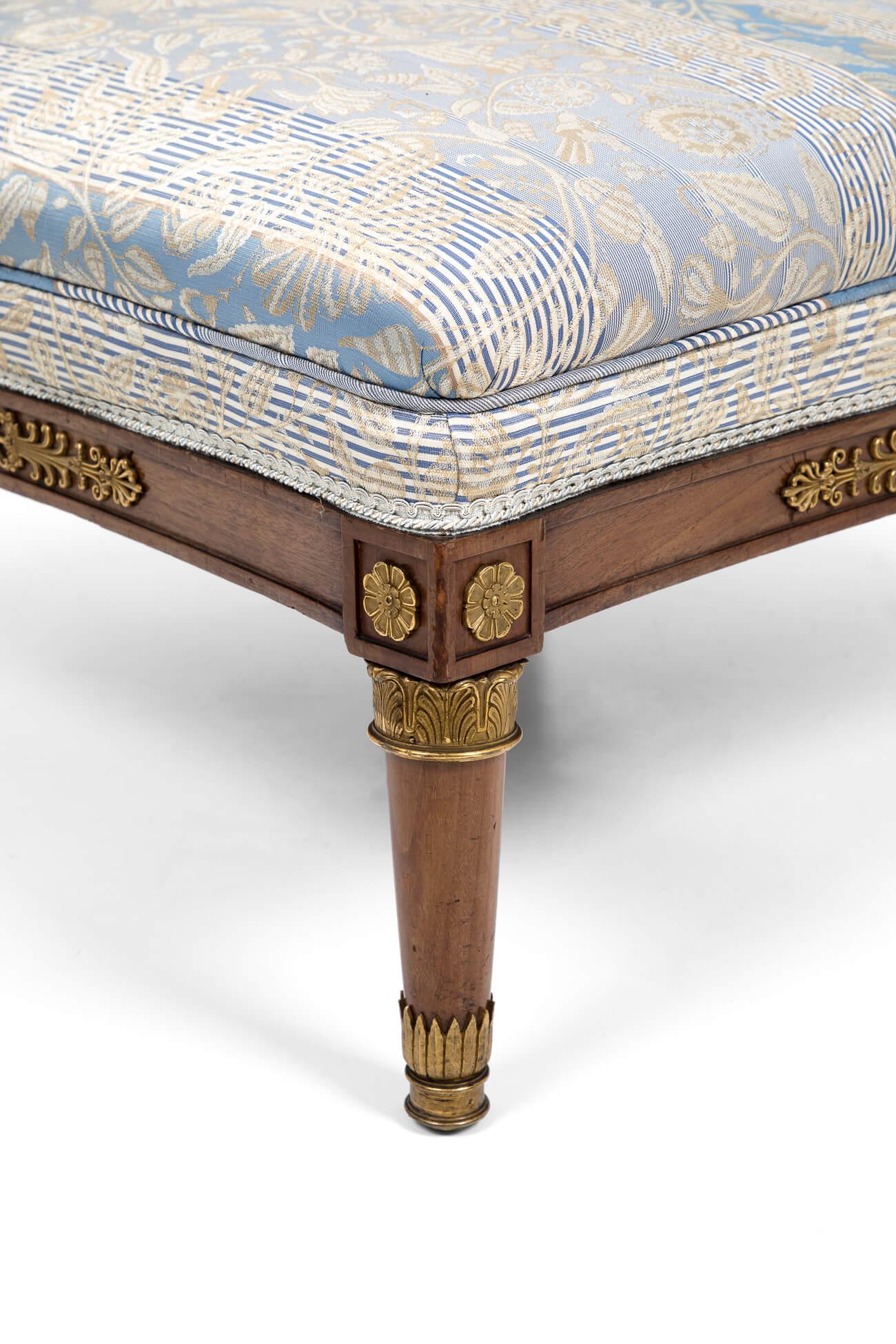 19th Century French Mahogany Footstool, circa 1850 For Sale 4