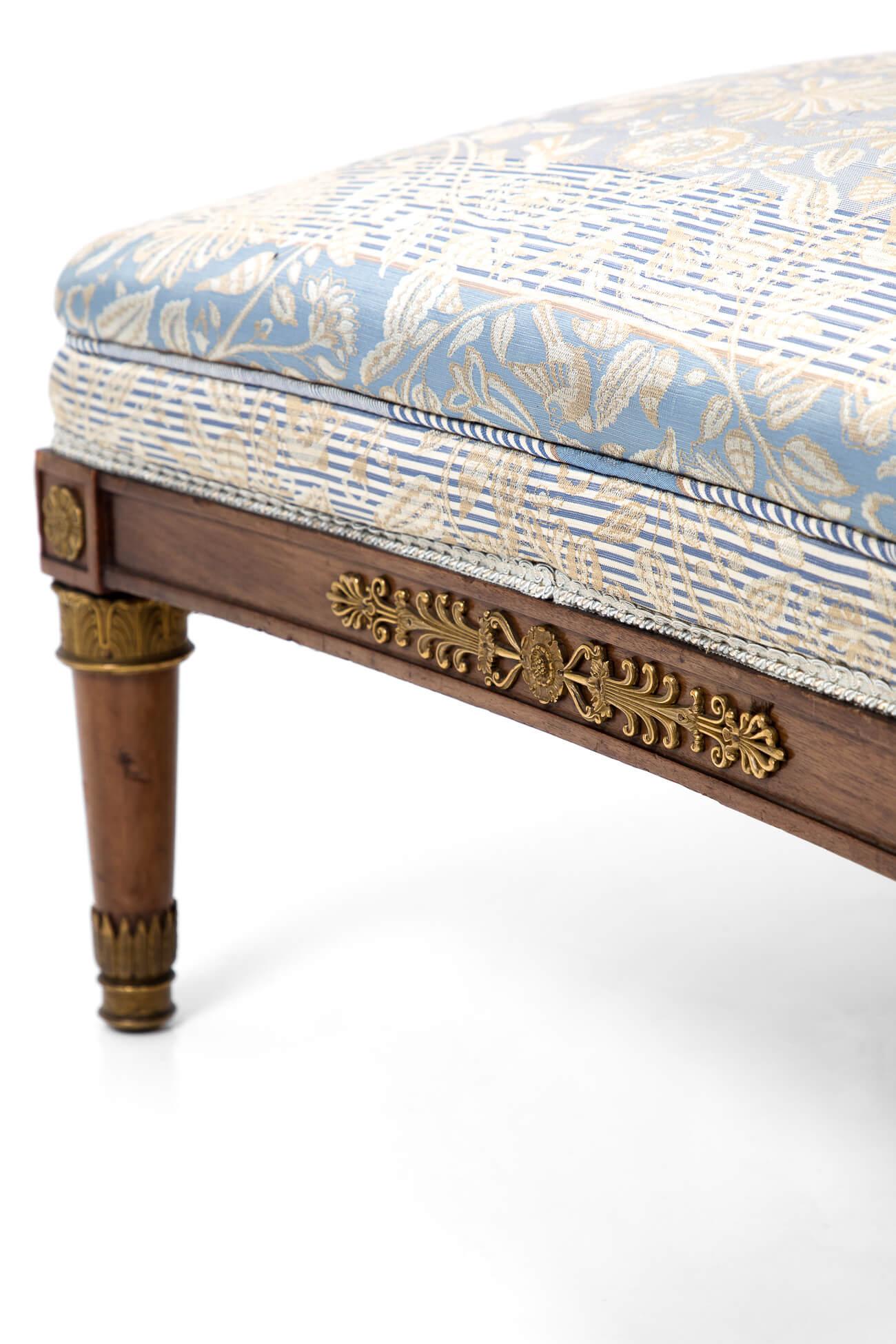 19th Century French Mahogany Footstool, circa 1850 For Sale 5