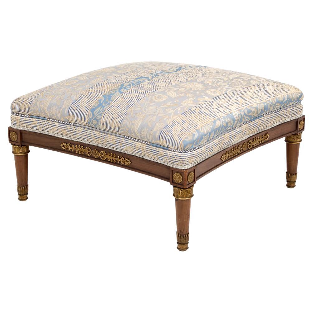 19th Century French Mahogany Footstool, circa 1850 For Sale