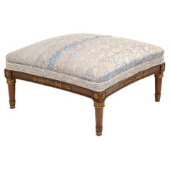 Antique 19th Century French Mahogany Footstool, circa 1850