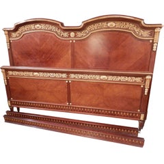 19th Century French Mahogany King size bed