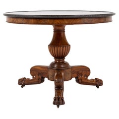 19th Century French Mahogany Guéridon/Centre Table with Marble Top