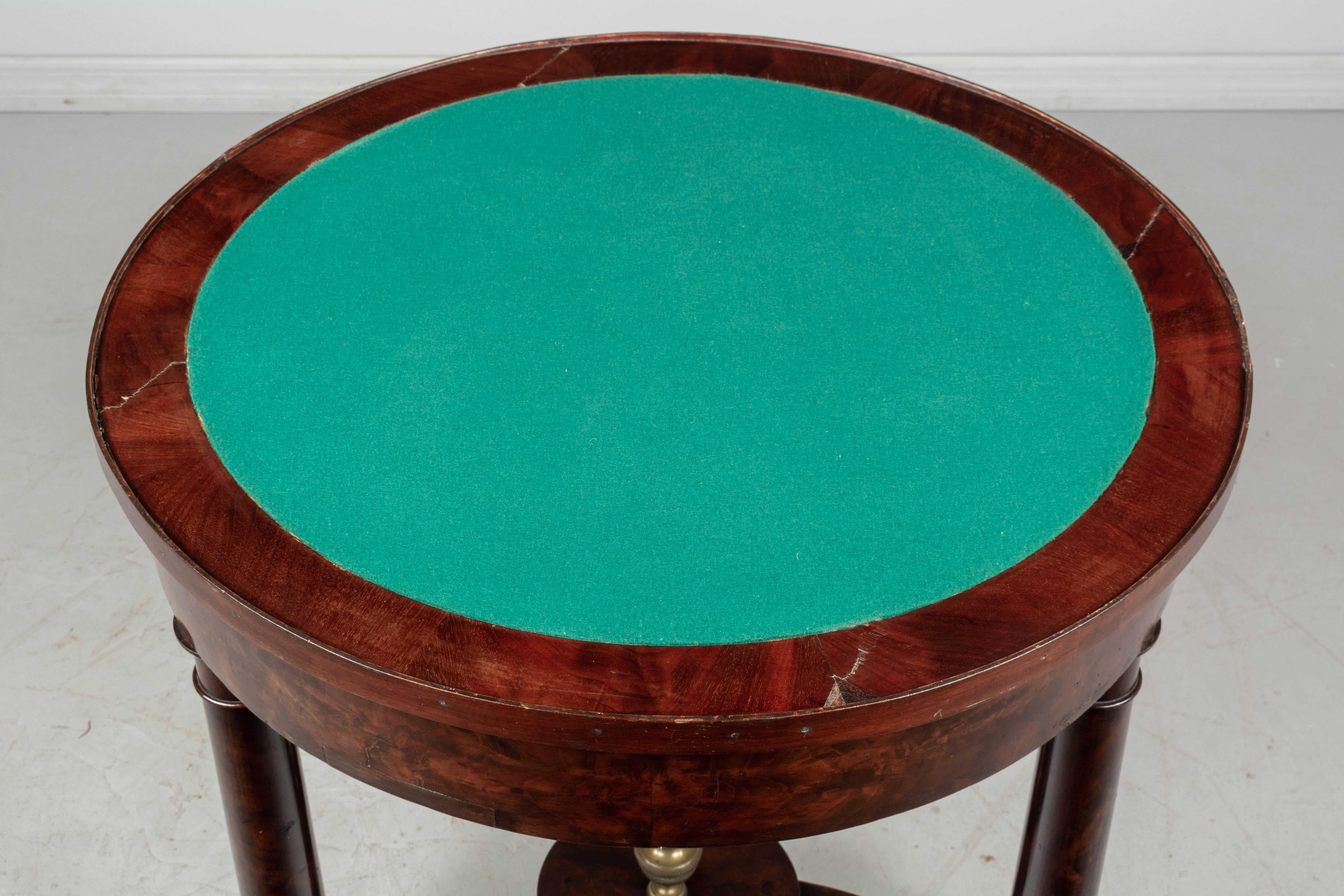 19th Century French Mahogany Gueridon or Game Table For Sale 7