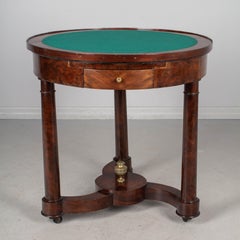 19th Century French Mahogany Gueridon or Game Table