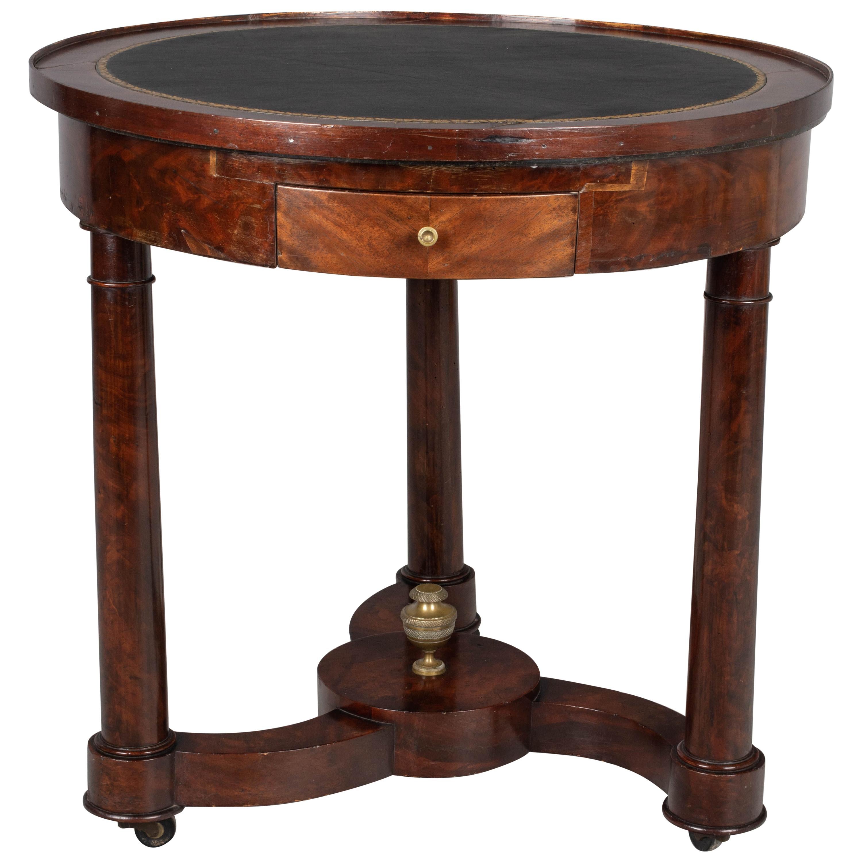 19th Century French Mahogany Gueridon or Game Table