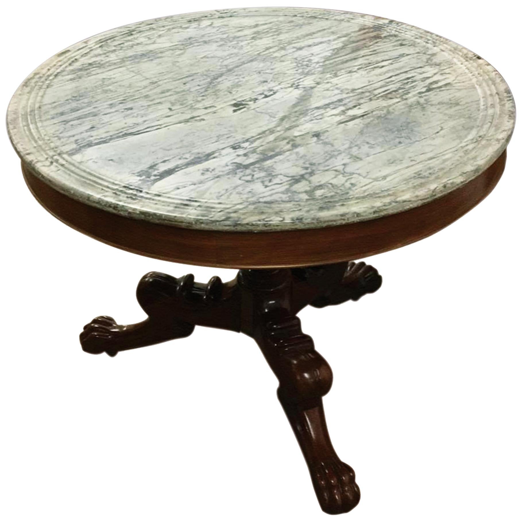 19th Century French Mahogany Gueridon Table For Sale