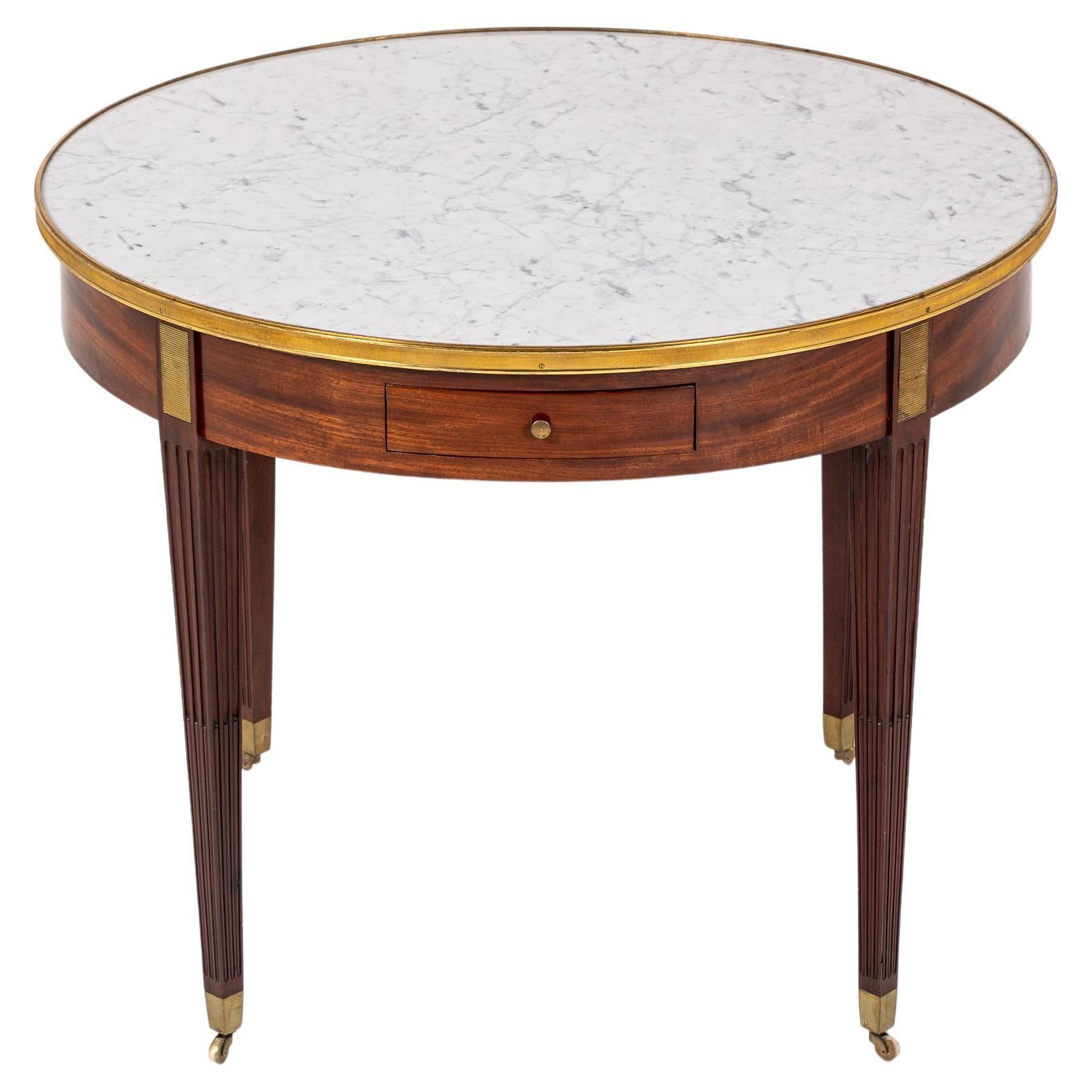19th Century French Mahogany Guéridon with Marble Top