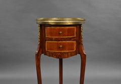 19th Century French Mahogany Inlaid Occasional Table