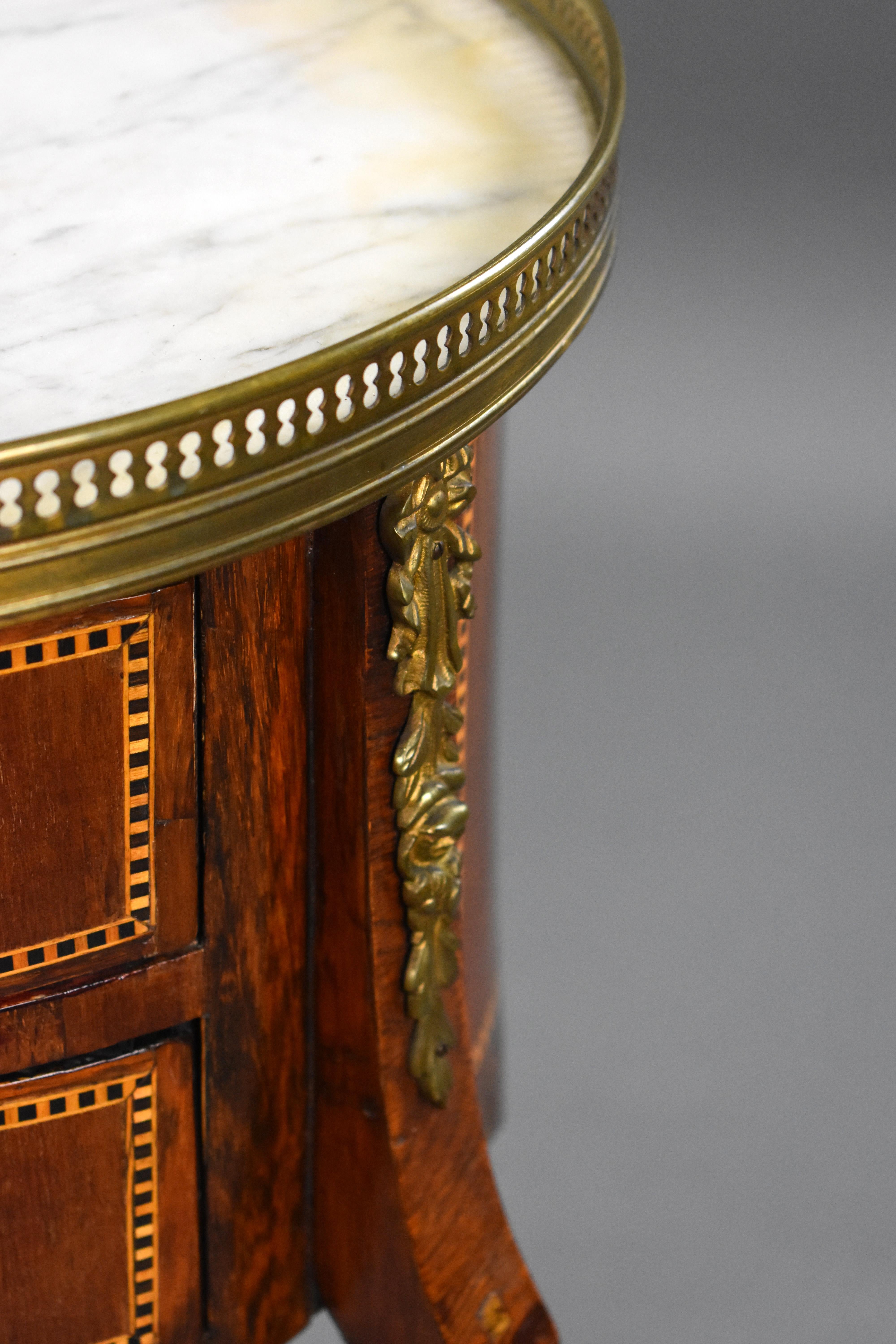 19th Century French Mahogany Inlaid Occasional Table For Sale 1