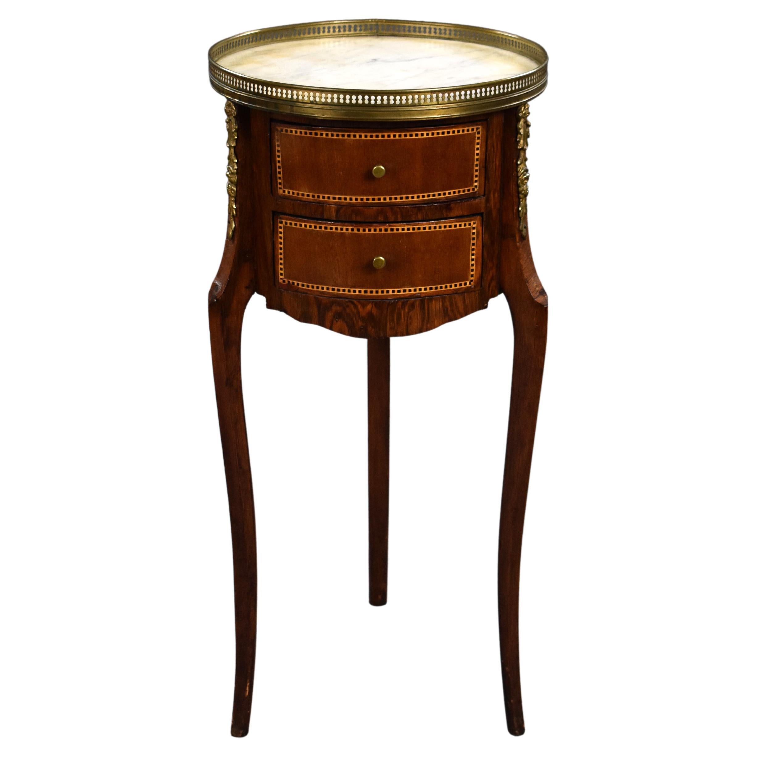 19th Century French Mahogany Inlaid Occasional Table For Sale