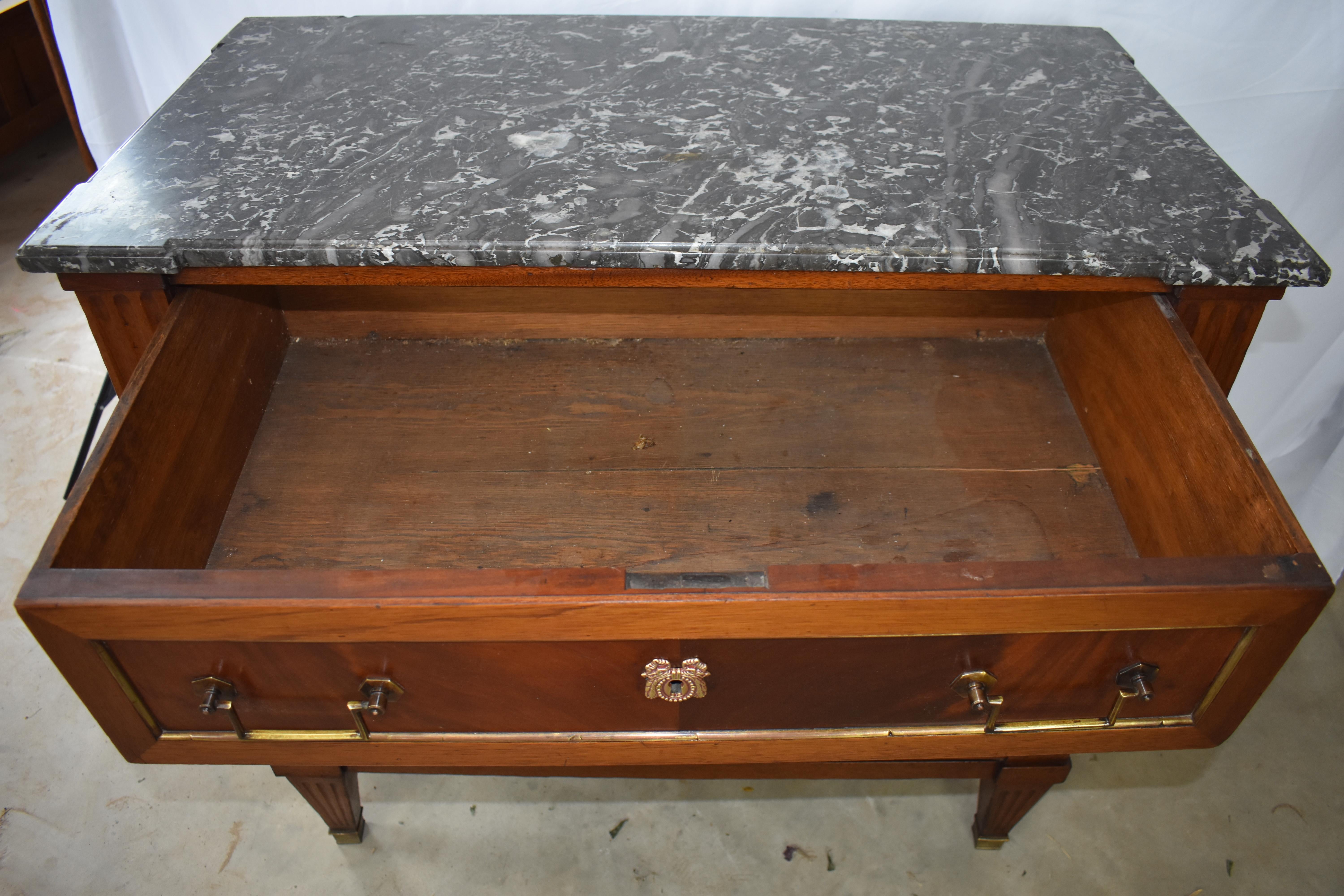 19th Century French Mahogany Louis XVI Commode 4