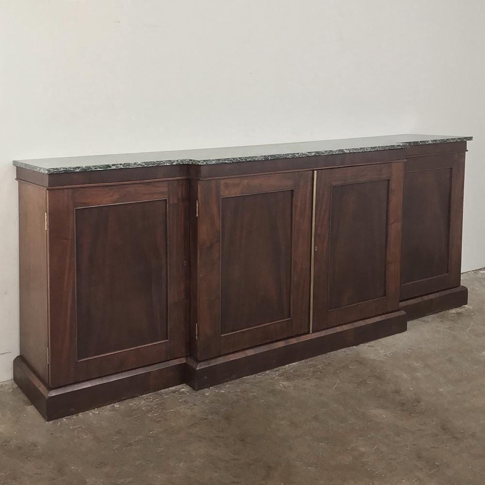 Directoire 19th Century French Mahogany Marble Top Buffet