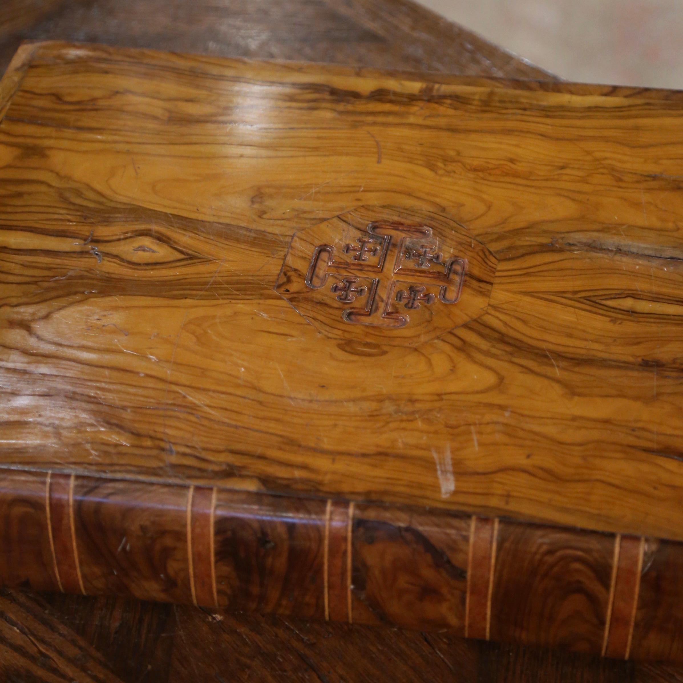 19th Century French Mahogany Marquetry Book-Form Decorative Bible Box 4