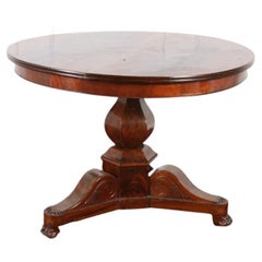 Antique 19th Century French Mahogany Round Table