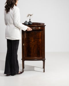 19th Century French Mahogany Side Cabinet, Single Door, Open Shelf