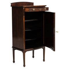19th Century French Mahogany Side Cabinet, Single Door, Open Shelf