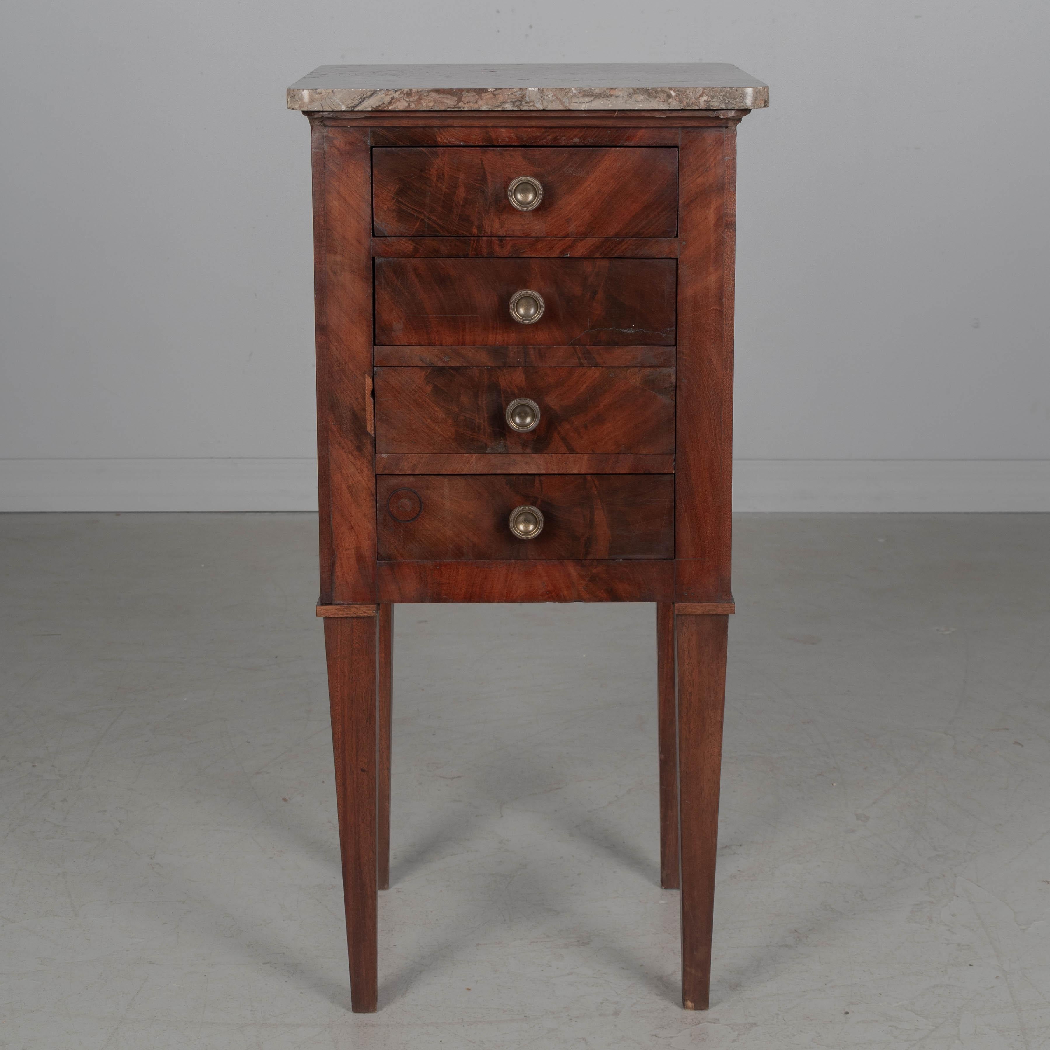 Hand-Crafted 19th Century French Mahogany Side Table For Sale