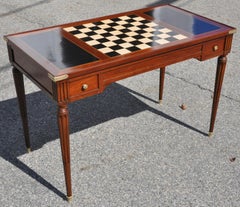 19th Century French Mahogany Tric Trac or Backgammon Table