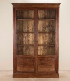 19th Century French Mahogany Two Door Bookcase