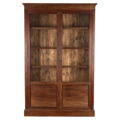 19th Century French Mahogany Two Door Bookcase