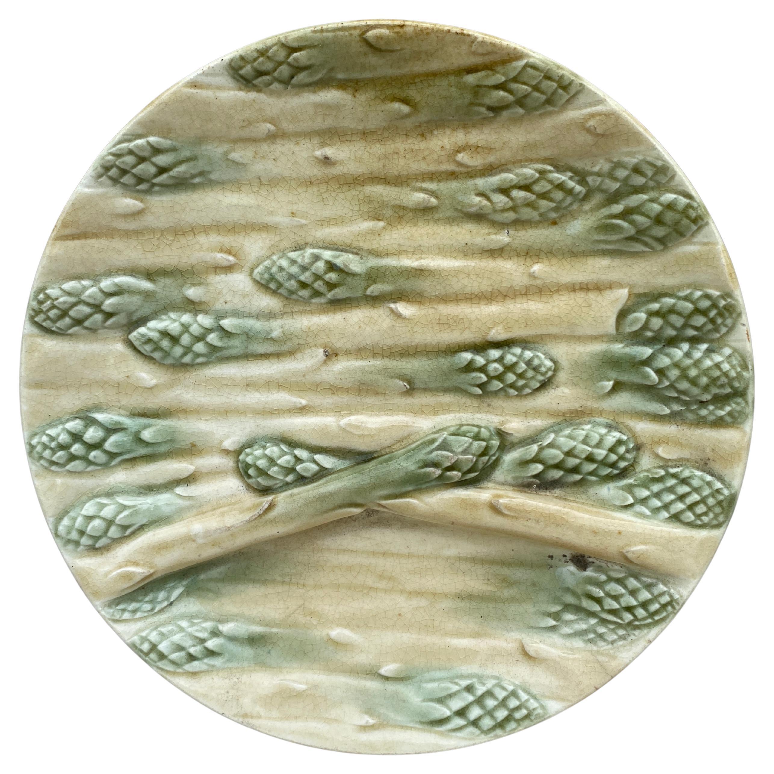 19th Century French Majolica Asparagus Choisy Le Roi