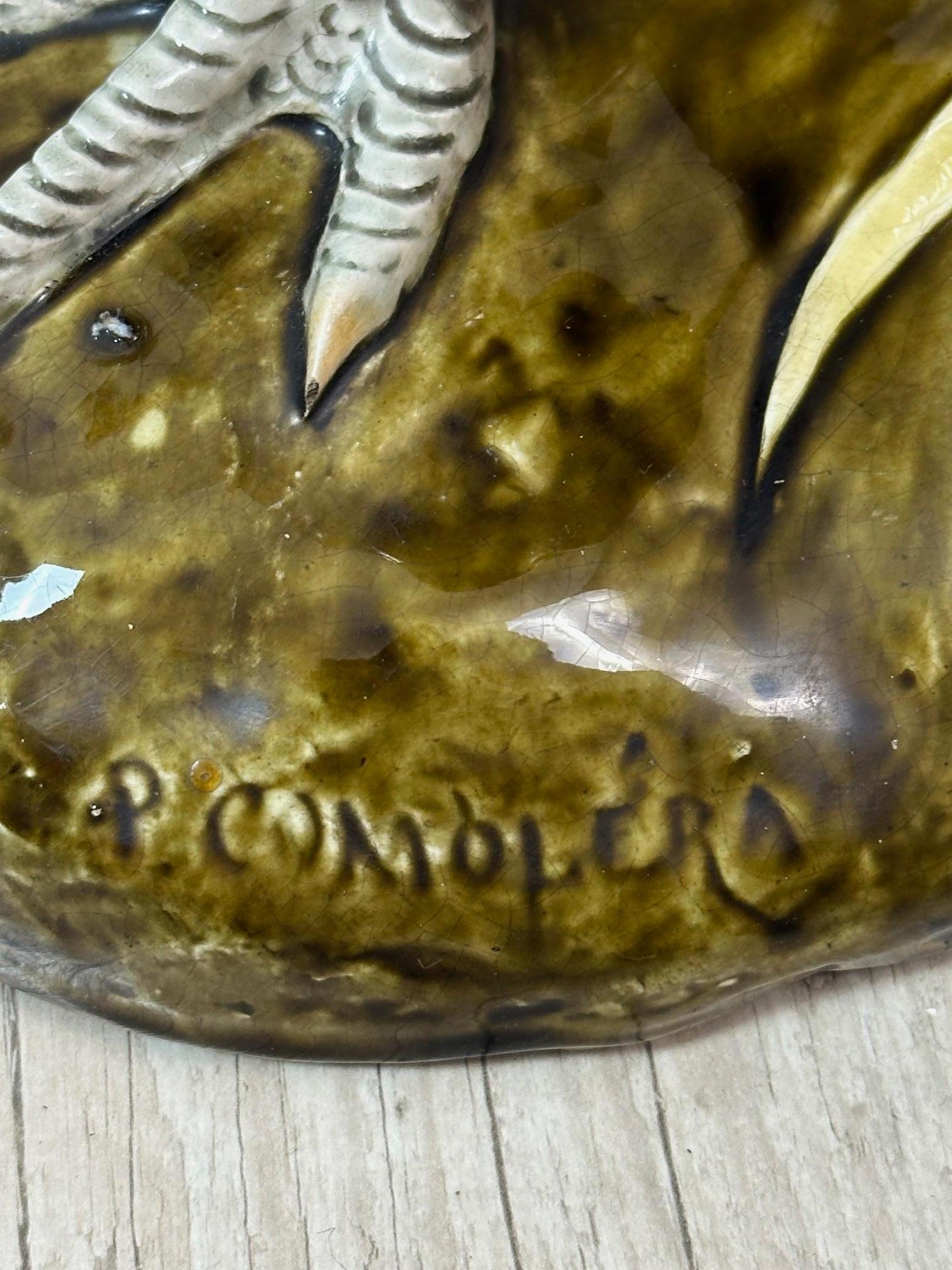Cotto Gallo in maiolica francese del XIX secolo firmato da Paul Comolera, anni '80 del XIX secolo in vendita