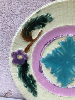 Fleurs en majolique française du 19e siècle Saint Amand
