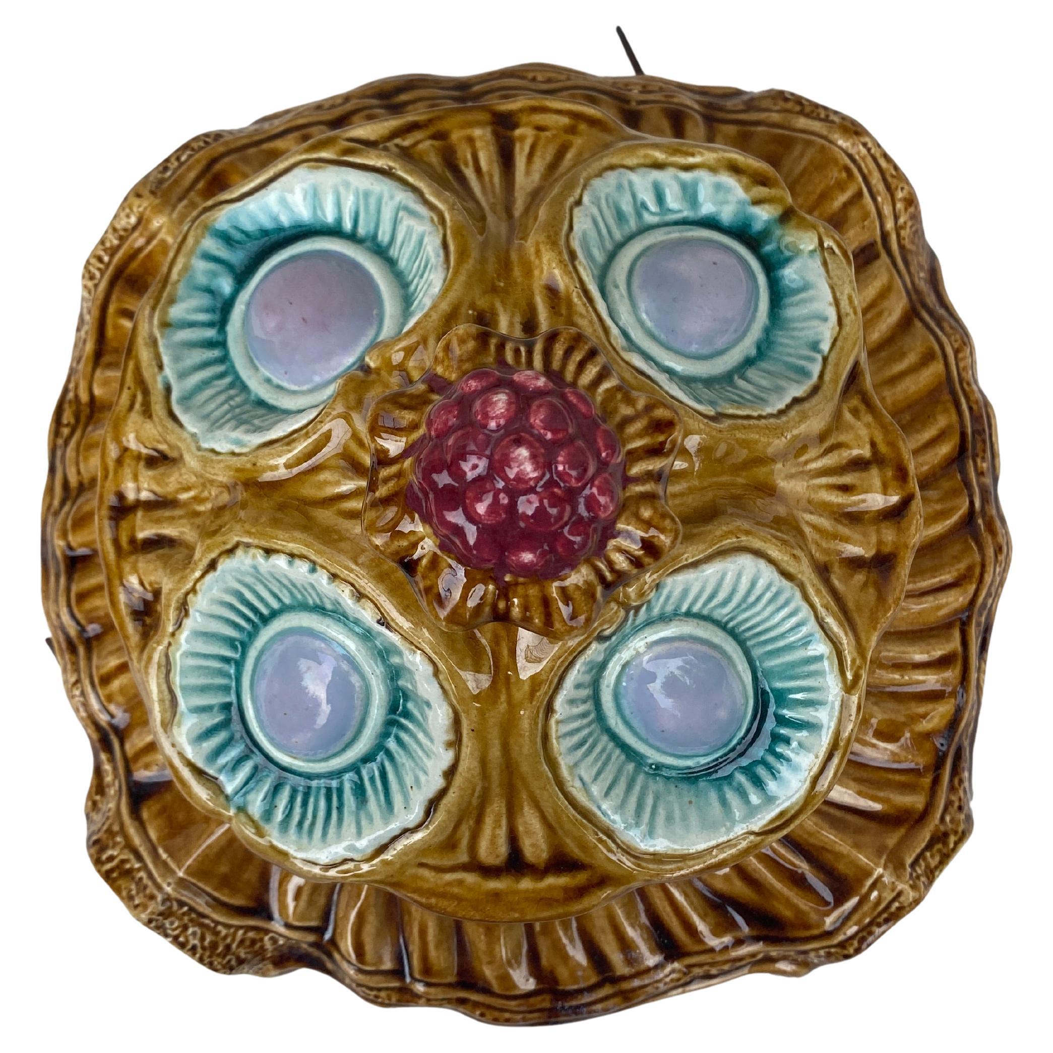 19th Century French Majolica Hanging Jardiniere