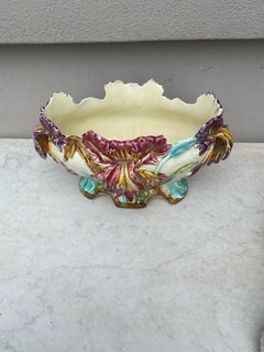 19th Century French Majolica Iris Jardiniere Onnaing