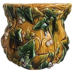 Jardinière in maiolica francese del XIX secolo Longchamps