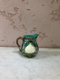 19th Century French Majolica Pitcher Onnaing
