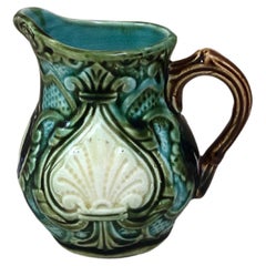 19th Century French Majolica Pitcher Onnaing 