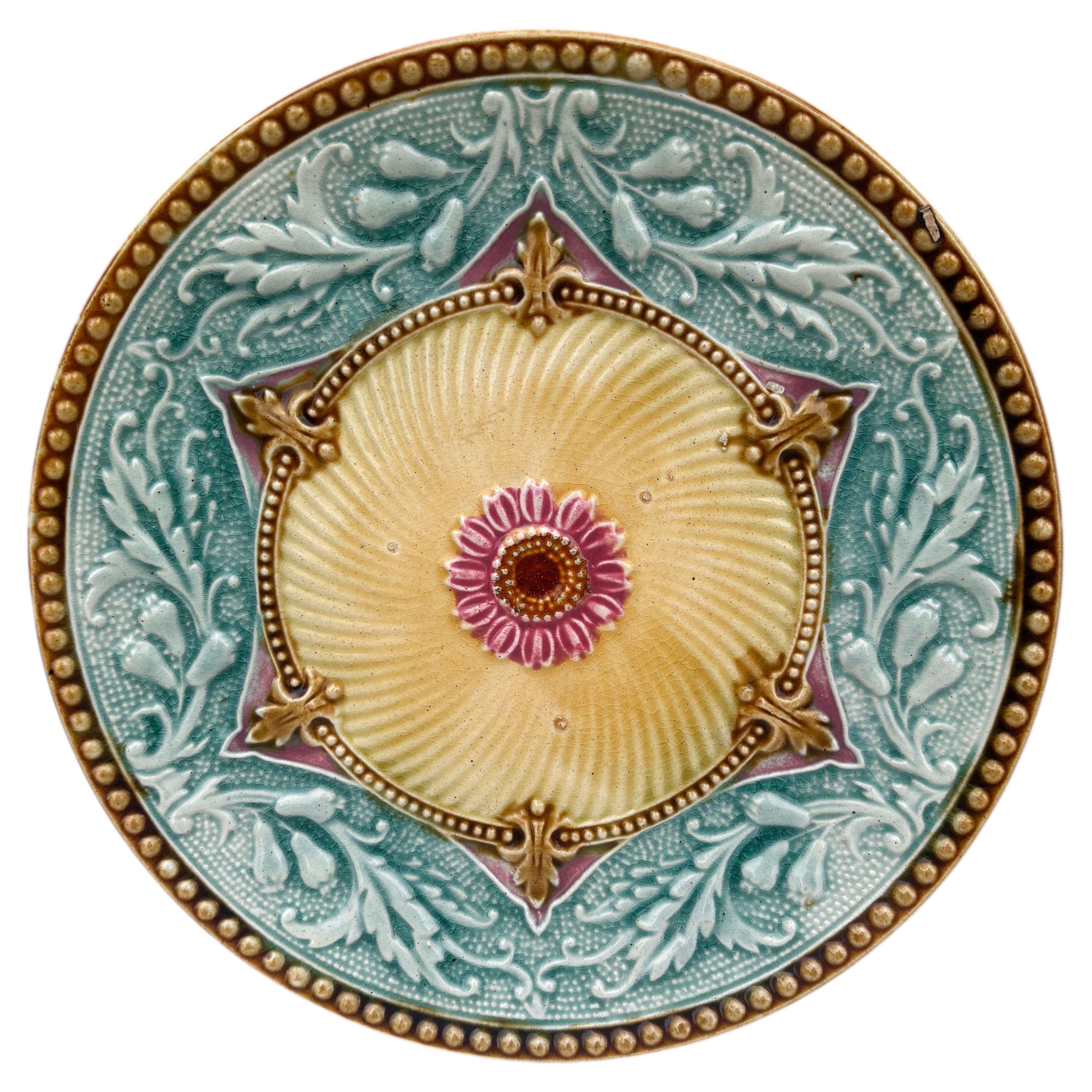 19th Century French Majolica Plate