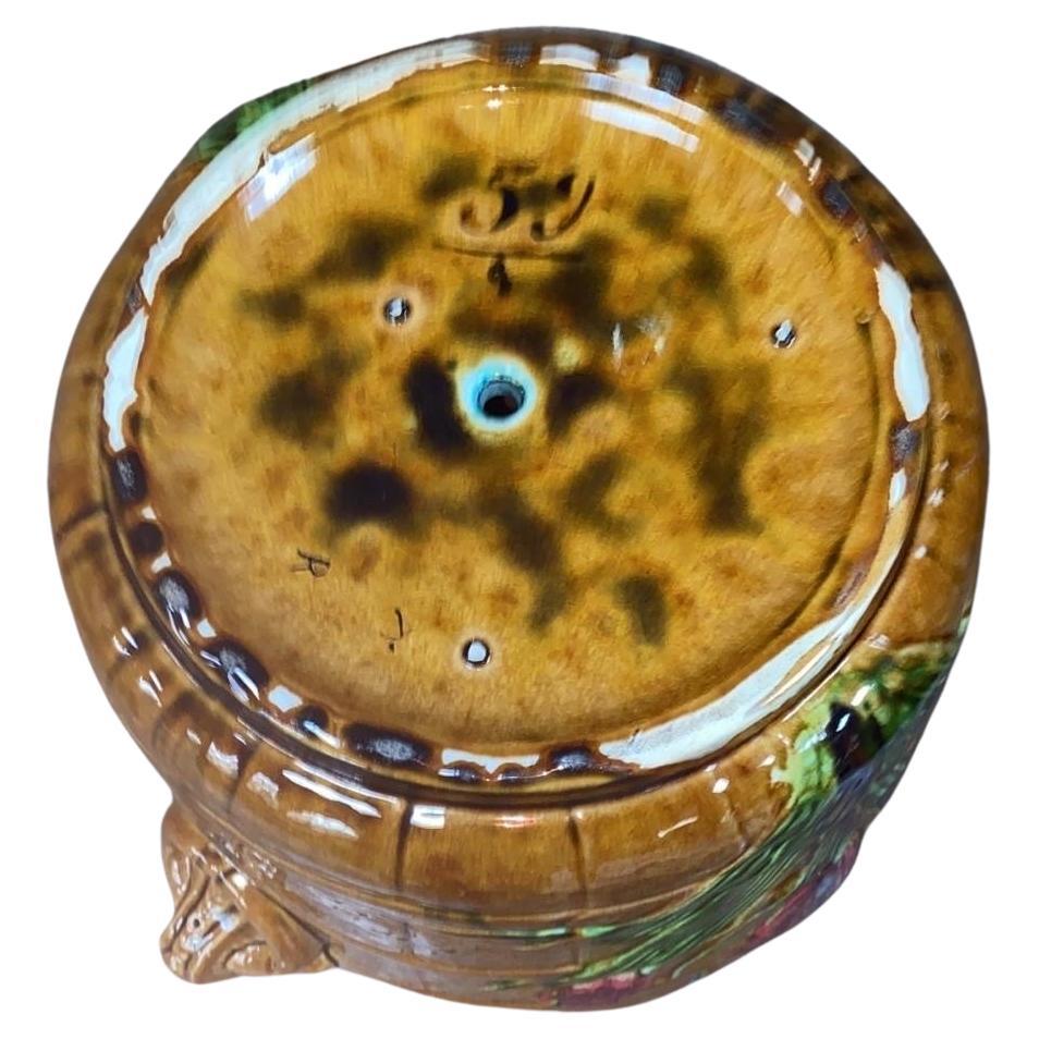 Late 19th Century 19th Century French Majolica Tulip Cache Pot