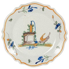 19th Century French Malicorne Faience Plate