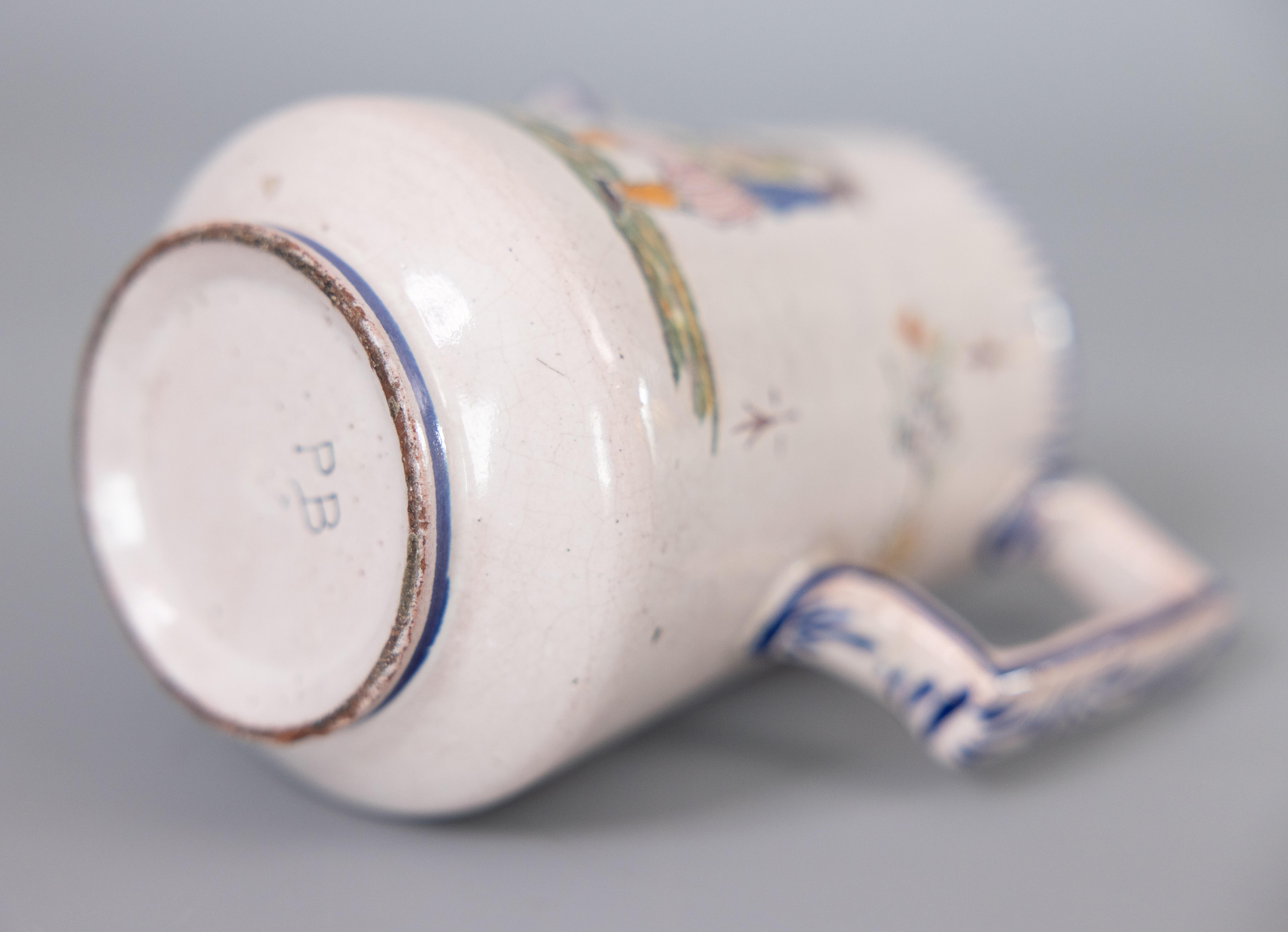 19th Century French Malicorne Faience Tea Pot For Sale 4