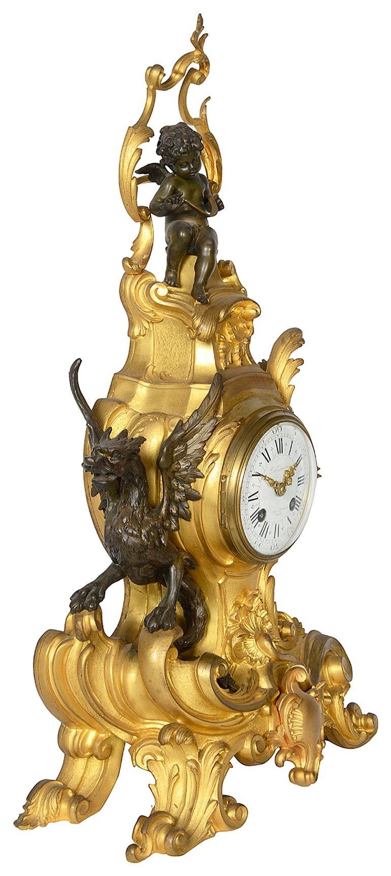 Louis XVI 19th Century French mantel clock For Sale