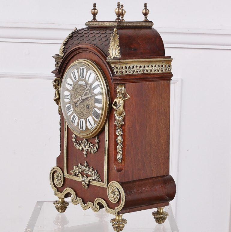 19th Century French Mantel Clock Ormolu Mounted Mantel In Good Condition In Vancouver, British Columbia