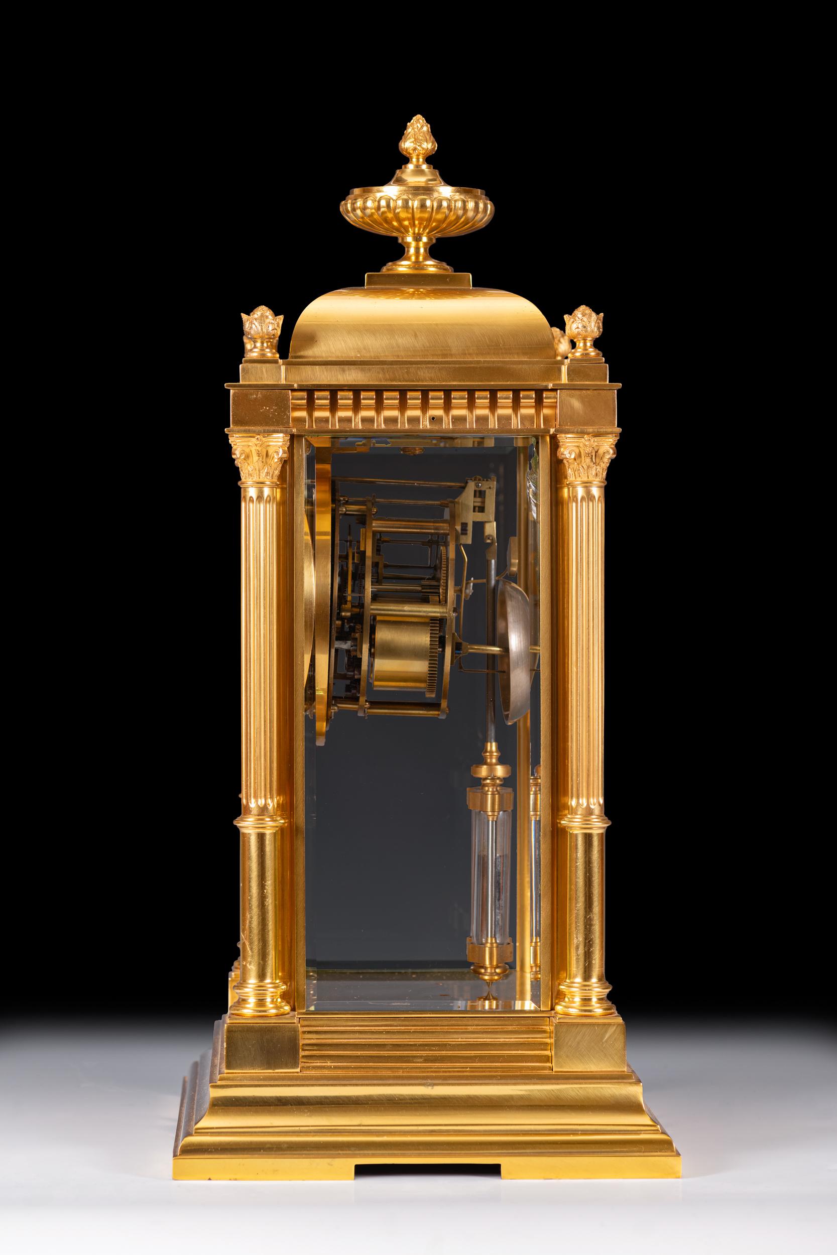19th Century French Mantle Clock Of Architectural Form By S. Marti In Excellent Condition In Dublin, IE