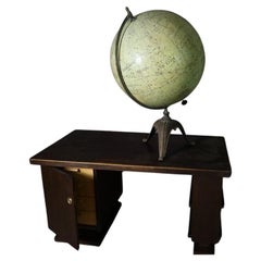 19th Century French Map Globe on a Metal Base, 1890s