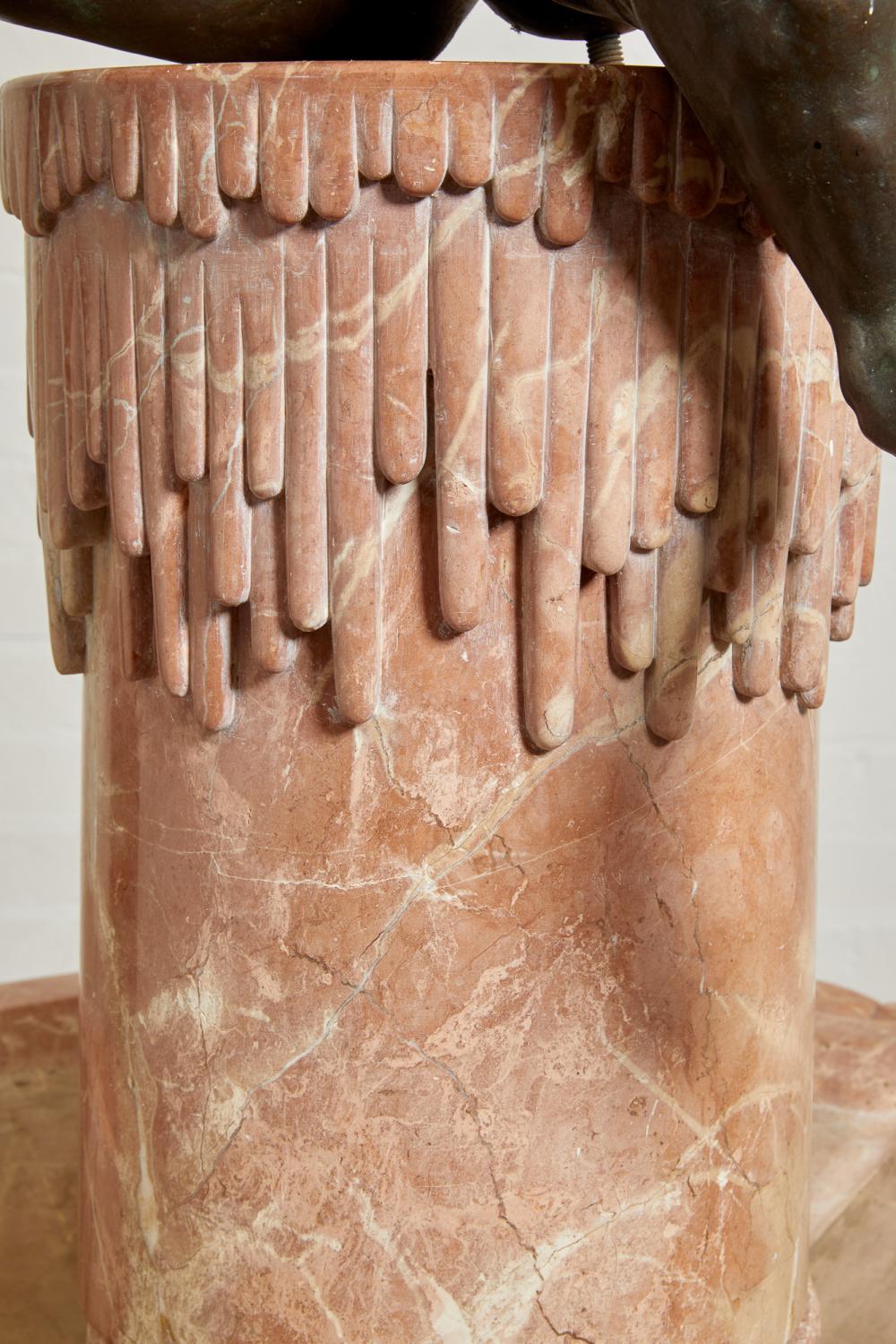 Fontana francese in marmo e bronzo del XIX secolo In condizioni buone in vendita a Essex, MA