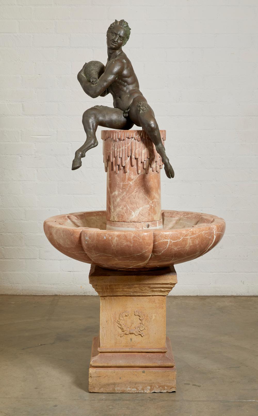 19th Century French Marble and Bronze Fountain For Sale 1