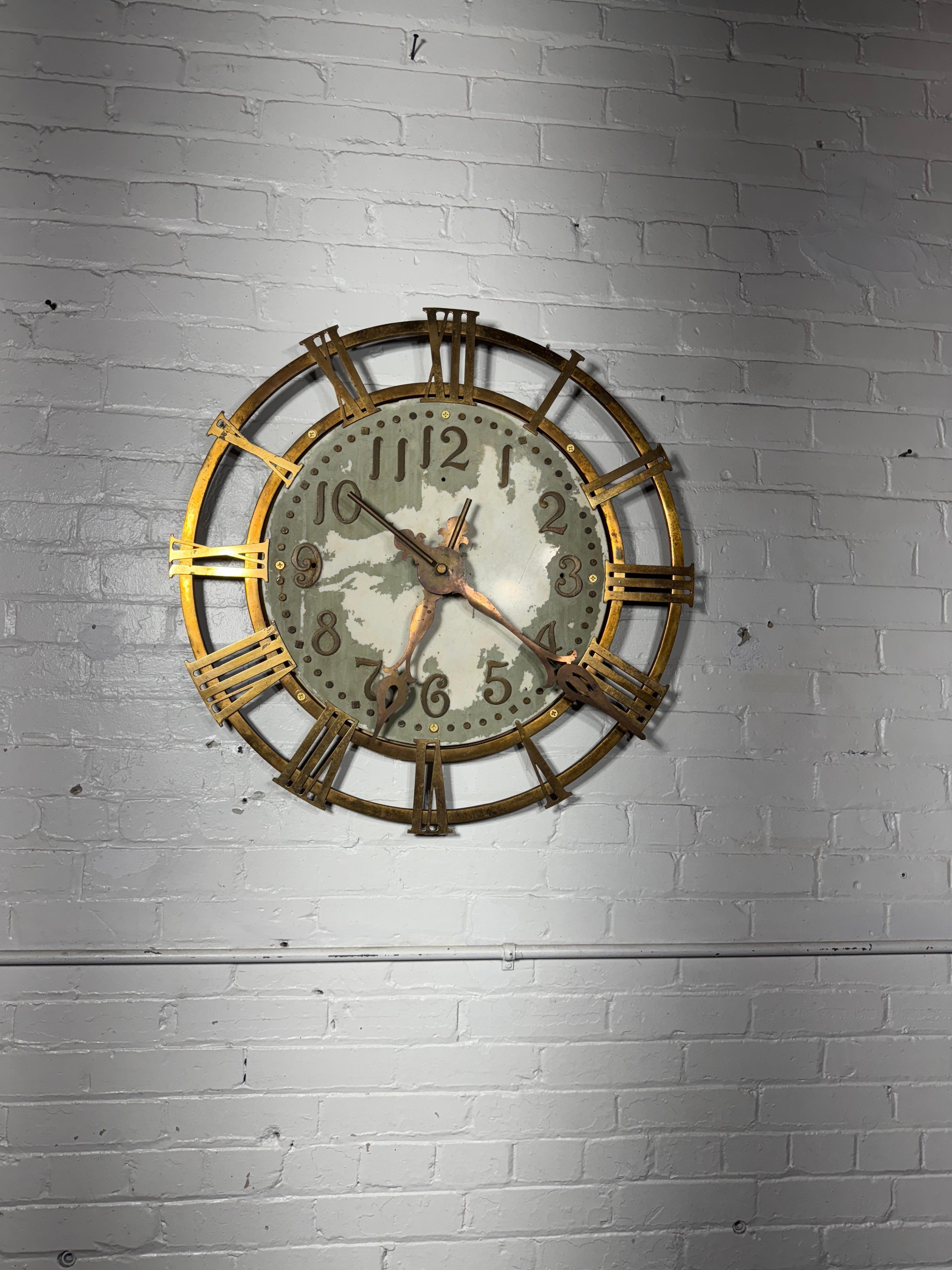 Late 19th Century 19th Century French Marble and Bronze Tower Clock Face For Sale