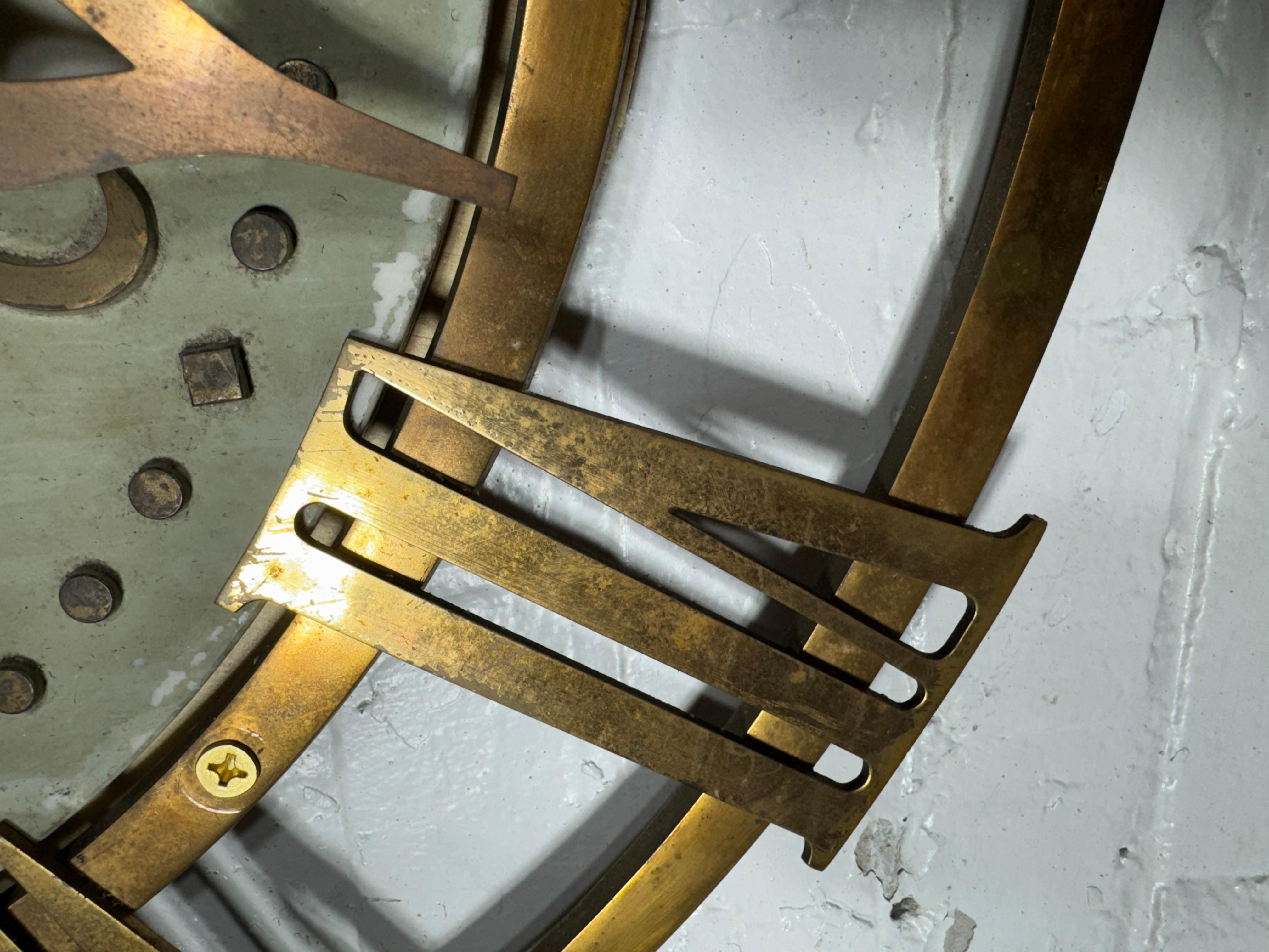 19th Century French Marble and Bronze Tower Clock Face For Sale 1