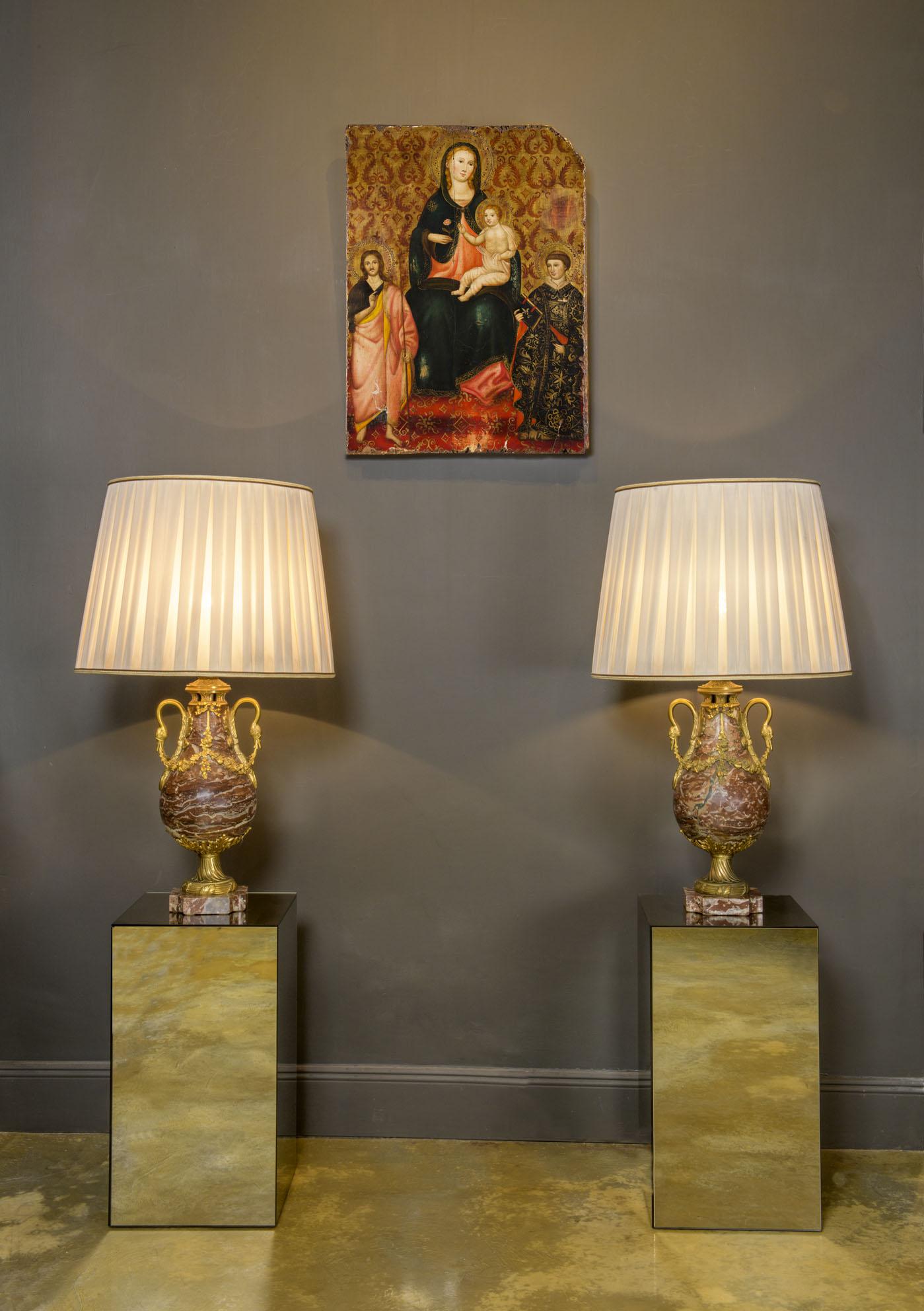 Louis XVI Vases en marbre et bronze du XIXe siècle en vente