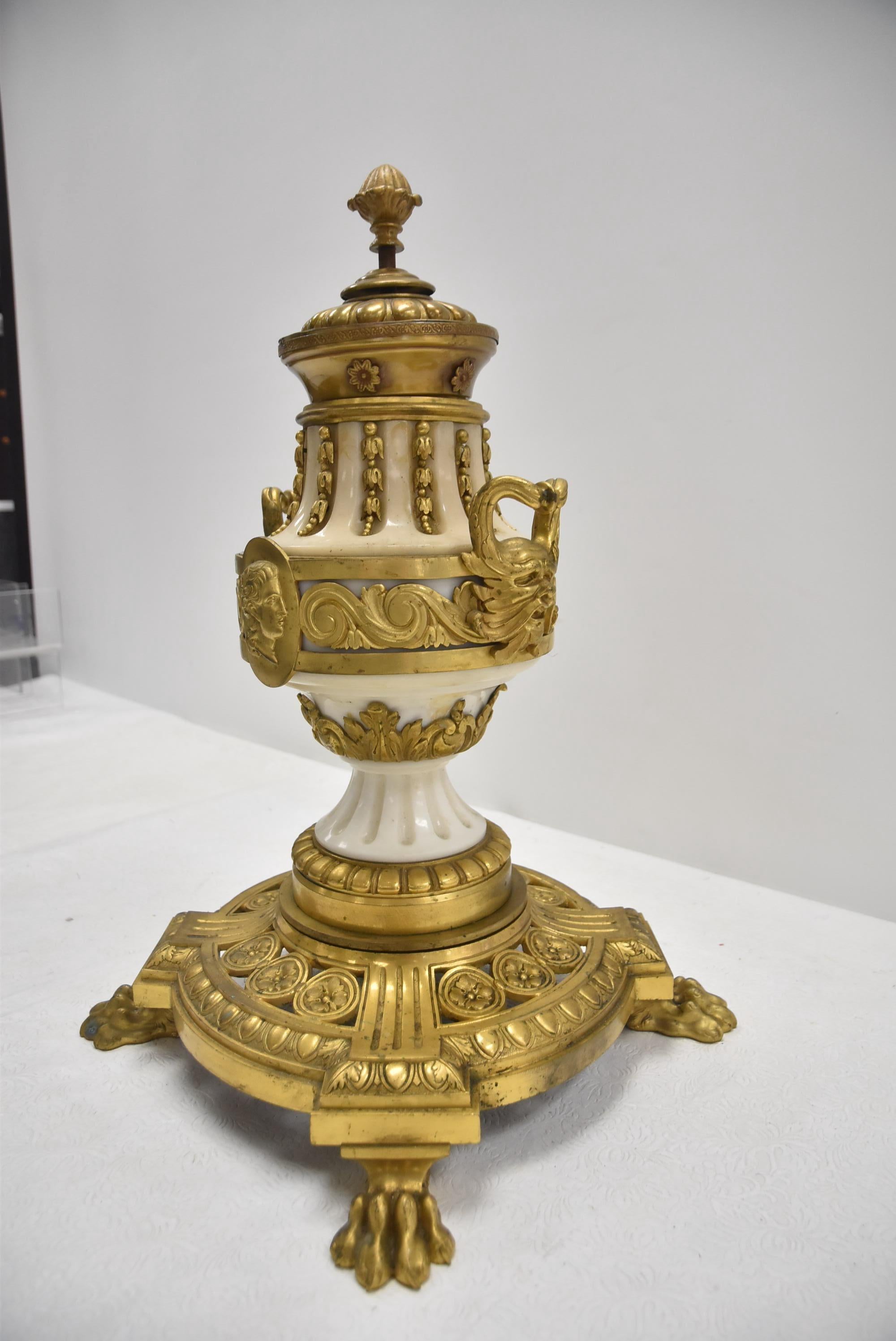 Louis XVI 19th Century French Marble and Gilt Bronze Table Base
