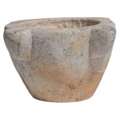 19th Century French Marble Bowl, Gray and White, Antique Serveware