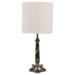 19th Century French Marble & Brass Table Lamp