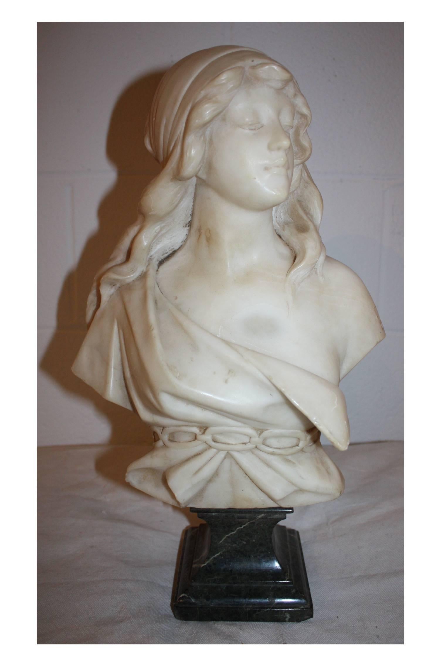19th century French marble bust.